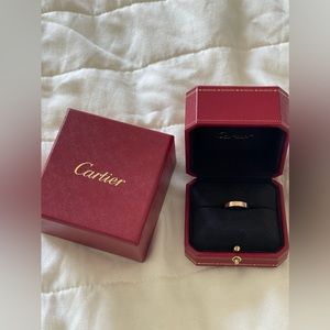 Cartier Love Ring Sz 51 3.5mm Rose Gold - Full Set